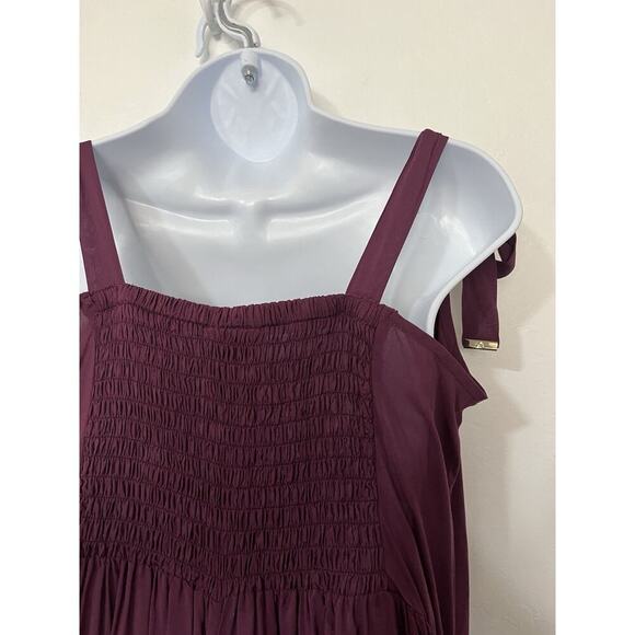 Kate Spade NY Flared Lightweight Romper Size L Cabernet Swim Cover Up Vacay NWT - Picture 6 of 9